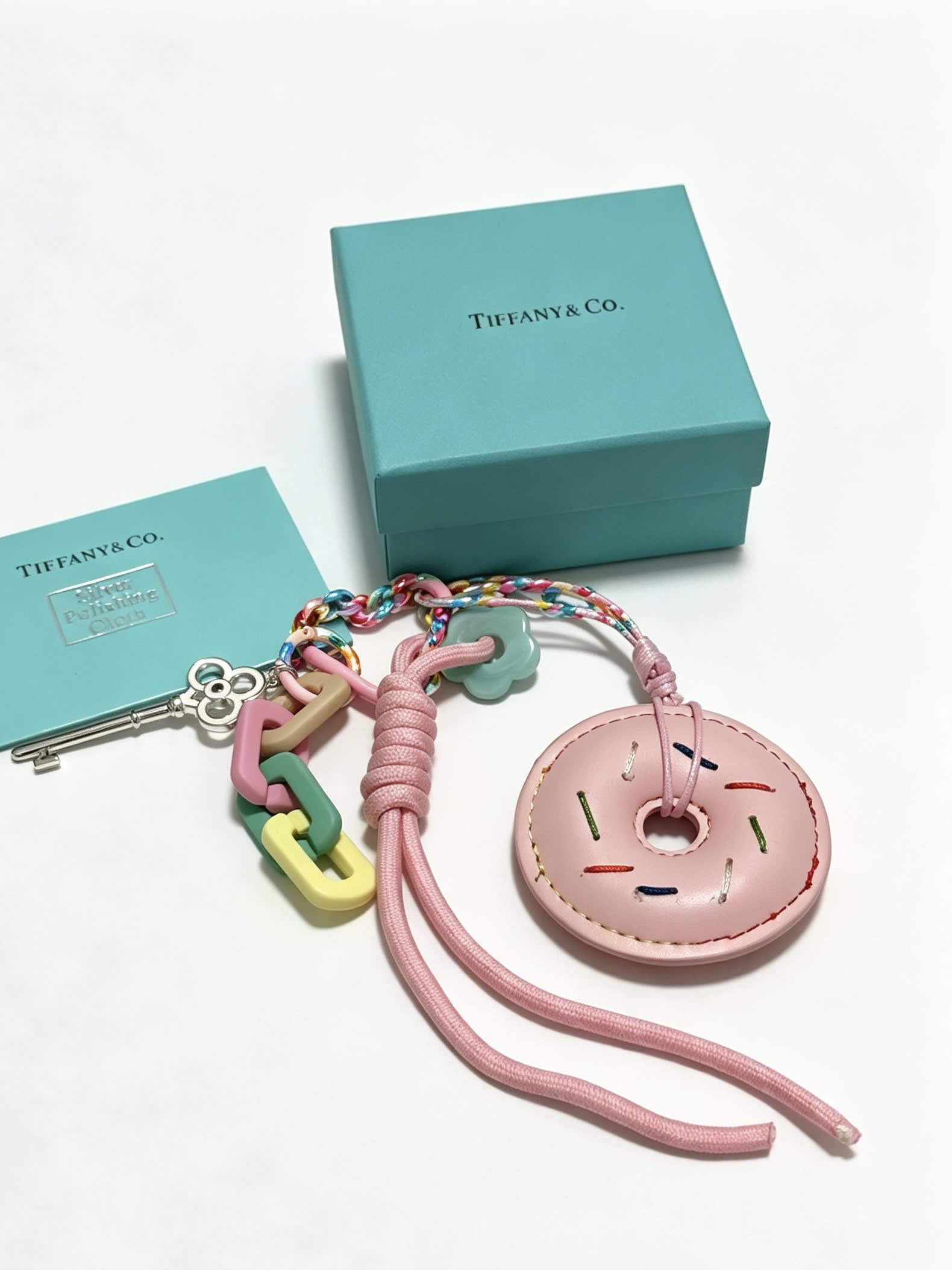 Tiffany & Co. Pink Donut Keychain